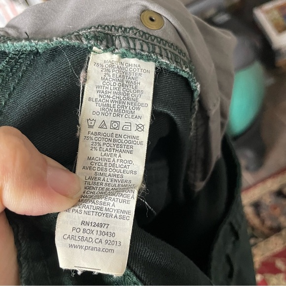 Prana Slim Fit Bridger Pants Green Mens Size 38 x 33 - Picture 8 of 9